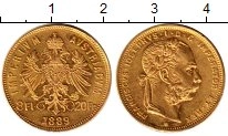 Продать Монеты Венгрия 20 франков 1889 Золото