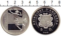 Продать Монеты Андорра 5 динерс 2013 Серебро