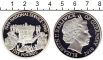Продать Монеты Гернси 5 фунтов 2010 Серебро