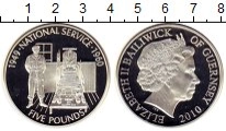 Продать Монеты Гернси 5 фунтов 2010 Серебро