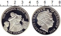 Продать Монеты Гернси 5 фунтов 2010 Серебро