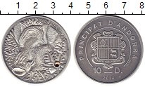 Продать Монеты Андорра 10 динерс 2014 Серебро