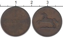 Продать Монеты Брауншвайг 1 пфенниг 1852 Медь