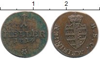 Продать Монеты Саксе-Мейнинген 1 геллер 1814 Медь