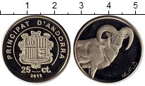 Продать Монеты Андорра 25 сантим 2013 Медно-никель