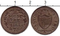 Продать Монеты Тичино 3 сольди 1838 Серебро