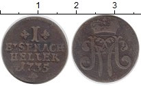 Продать Монеты Саксен-Веймар-Эйзенах 1 геллер 1735 Медь