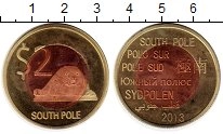 Продать Монеты Антарктида 2 доллара 2013 Биметалл