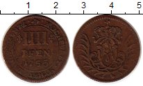 Продать Монеты Мюнстер 3 пфеннига 1755 Медь