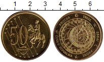 Продать Монеты Чехия 50 евроцентов 2003 Латунь