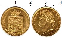 Продать Монеты Великобритания 1/2 соверена 1825 Золото