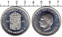 Продать Монеты Швеция 200 крон 2003 Серебро