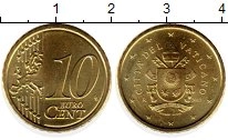 Продать Монеты Ватикан 10 евроцентов 2017 Латунь