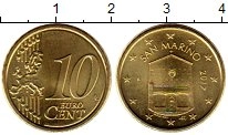 Продать Монеты Сан-Марино 10 евроцентов 2017 Латунь