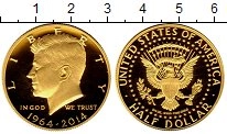Продать Монеты США 1/2 доллара 2014 Золото