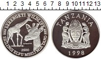 Продать Монеты Танзания 2500 шиллингов 1998 Серебро