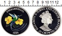 Продать Монеты Теркc и Кайкос 25 крон 1995 Серебро