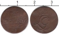 Продать Монеты Шварцбург-Рудольфштадт 1/2 пфеннига 1783 Медь