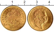 Продать Монеты Венгрия 8 форинтов 1892 Золото