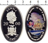 Продать Монеты Замбия 4000 квач 2000 Серебро