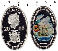 Продать Монеты Замбия 4000 квач 2000 Серебро