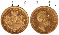 Продать Монеты Швеция 20 крон 1877 Золото