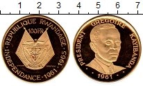 Продать Монеты Руанда 100 франков 1965 Золото