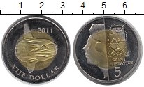 Продать Монеты Остров Святого Евстафия 5 долларов 2011 Биметалл