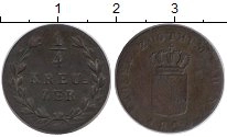 Продать Монеты Баден 1/4 крейцера 1824 Медь