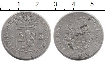 Продать Монеты Нидерланды 6 стиверов 1751 Серебро