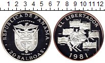 Продать Монеты Панама 20 бальбоа 1981 Серебро