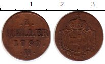 Продать Монеты Бургау 1 геллер 1797 Медь