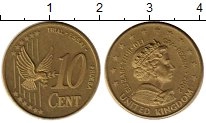 Продать Монеты Великобритания 10 евроцентов 2002 Латунь