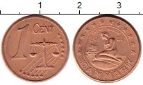Продать Монеты Дания 1 евроцент 2002 Бронза