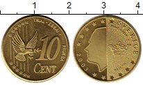 Продать Монеты Швеция 10 евроцентов 2003 Латунь