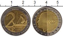 Продать Монеты Швеция 2 евро 2003 Биметалл