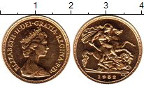 Продать Монеты Великобритания 1/2 соверена 1982 Золото