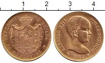 Продать Монеты Испания 20 песет 1887 Золото
