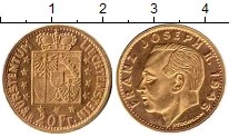 Продать Монеты Лихтенштейн 20 франков 1946 Золото