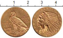 Продать Монеты США 5 долларов 1915 Золото