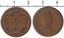 Продать Монеты Австрия 1/2 крейцера 0 Медь