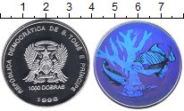Продать Монеты Сан Томе и Принсисипи 1000 добрас 1998 Серебро