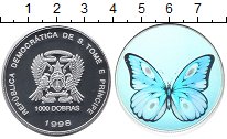 Продать Монеты Сан-Томе и Принсипи 1000 добрас 1998 Серебро