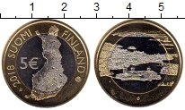 Продать Монеты Финляндия 5 евро 2018 Биметалл
