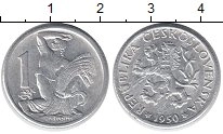 Продать Монеты Чехословакия 1 хеллер 1950 Алюминий