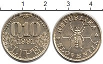 Продать Монеты Словения 1 геллер 1991 Латунь