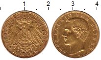 Продать Монеты Бавария 10 марок 1890 Золото