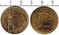 Продать Монеты Дания 20 крон 2007 Латунь