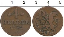 Продать Монеты Гессен-Кассель 4 хеллера 1782 Медь