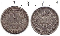 Продать Монеты Третий Рейх 1/2 марки 1911 Серебро